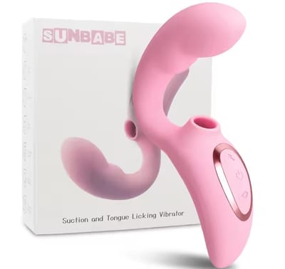 Clit Sucker Dildo Vibrator with Women's Stimulator Licking Nipple Suction Massager Heatable Vagina Masturbator Sex Toy for Woman