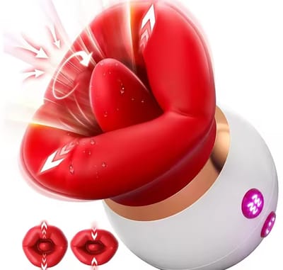 Soft Tongue Licking Sucking Vibrator for Women Clitoral Female Sex Toys with 10 Mode G spot Nipple Stimulator Mouth Vibrator