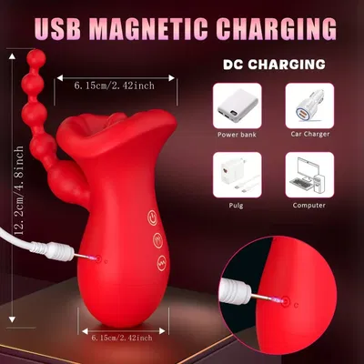 Clit Tongue Licking Vibrator Female Masturbation Oral Clitoris Nipple Stimulator Vibrating Massger Vacuum Sex Toys for Couples