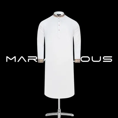 Luxury Cotton Panjabi- White