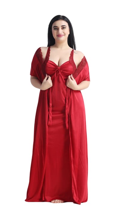4 Part Premium Nightwear Combo ( Maroon) - Image 5