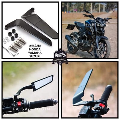 Universal Motorcycle Mirror Side Winglet Design for all bike-2pcs - Image 3