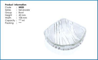 Crystal Glass Firni Set 6 Pcs --কাচের নাস্তা বাটি সেট -৬ পিছ #142B - Image 5