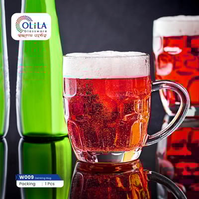 Glass Water Mug Jambu Size 595Ml-জাম্বু সাইজ কাচের মগ #09 - Image 1