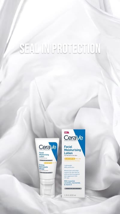 CERAVE AM Facial Moisturizing Lotion SPF50 with Ceramides and Vitamin E for Normal to Dry Skin 52ml - Image 3