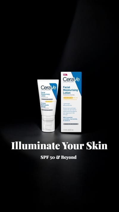 CERAVE AM Facial Moisturizing Lotion SPF50 with Ceramides and Vitamin E for Normal to Dry Skin 52ml - Image 2