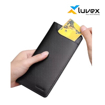 Ultrathin Slim Long Leather Men Wallet