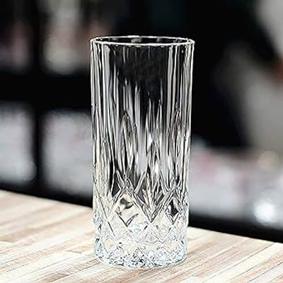 স্বচ্ছ কাচের পানির গ্লাস ৬ পিছ - Drinking Water Tall Glass - 6-Piece 350ML #145 - Image 1
