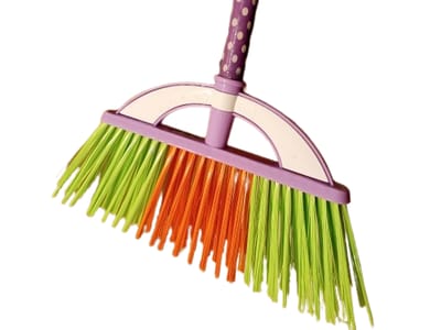 মেঝের  প্লাস্টিকের ঝাড়ু - Plastic Wall Cleaning Broom Long PLASTIC Handle Floor Sweeper-V3 - Image 2