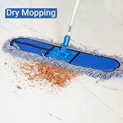 ওয়েট মপ বা মেঝে শুকানুর মপ -২৪ ইঞ্চি -24 Inch Wet and Dry mop with Long Handle - Image 1