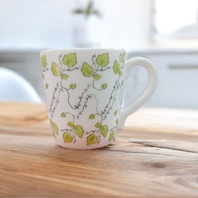 সিরামিকের চা বা কফি কাপ সেট -৬ পিছ Coffee tea ceramic mug tea mug -6 pcs #green - Image 2