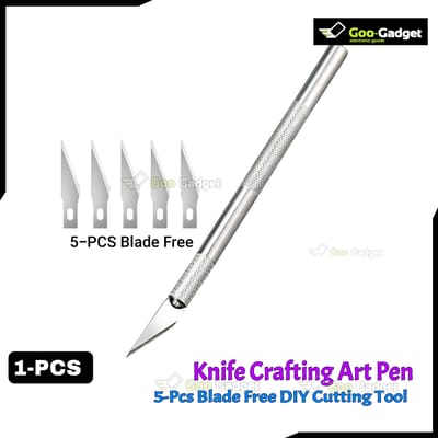 Crafting Art Pen Precision Knife with Interchangeable Sharp 5/10 Blades | DIY Cutting Tool