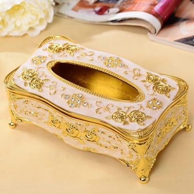 ফাইবার প্লাস্টিকের লাক্সারি টিস্যু বক্স-Luxury E Style Tissue Box - Image 1