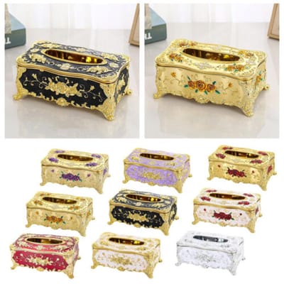ফাইবার প্লাস্টিকের লাক্সারি টিস্যু বক্স-Luxury E Style Tissue Box - Image 2