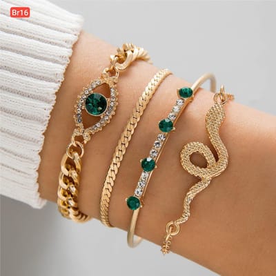 Green Stone Bracelet Set - Image 7