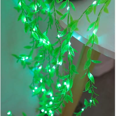 কৃত্রিম পাতা উইলো দ্রাক্ষালতা লাইট স্ট্রিং মালা - Image 1