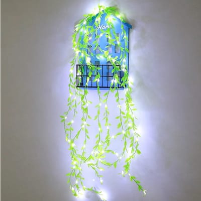 কৃত্রিম পাতা উইলো দ্রাক্ষালতা লাইট স্ট্রিং মালা - Image 2