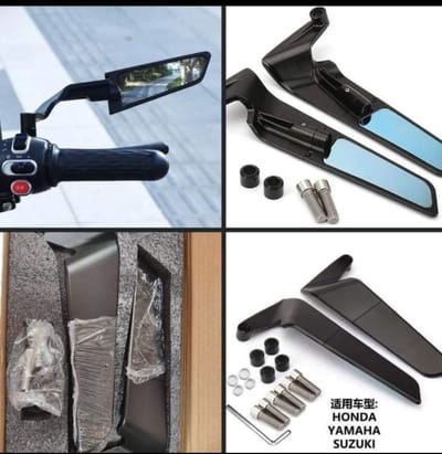 Universal Motorcycle Mirror Side Winglet Design for all bike-2pcs - Image 1
