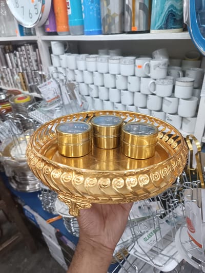 Paner Bata Pandan Sets Khandani Paner Box Betel Leaf serving tray gold-পানদান - Image 3