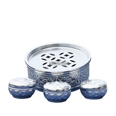 Paner Bata Pandan Sets Khandani Paner Box Betel Leaf Bowl Set - With 3 Pots Experience Traditional Betel Leaf Serving-পানদান - Image 4