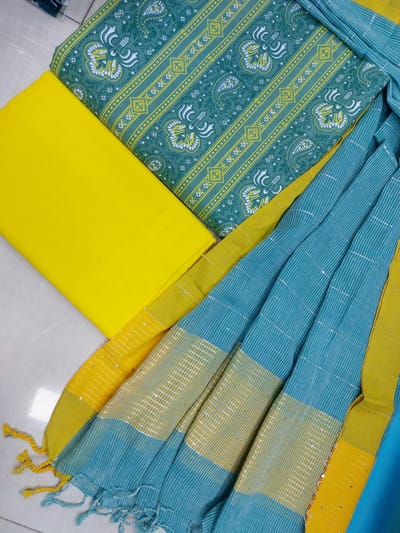 আড়ং কটন থ্রি পিস - Image 5