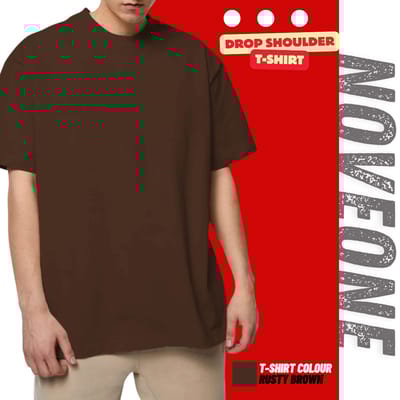 Rusty Brown - Drop Shoulder T-shirt for Men