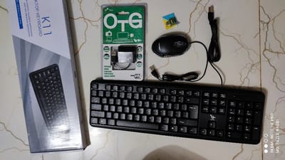 3 in 1 Gaming Combo ( D tec )USB Keyboard + MOUSE & Micro OTG HUB - Image 2