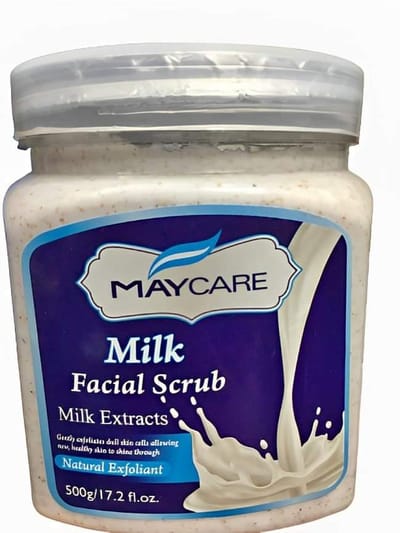 maycare facial scrub 500 gm milk - Image 1
