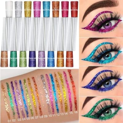 cmmadu 16 piece glitter eyeliner - Image 1