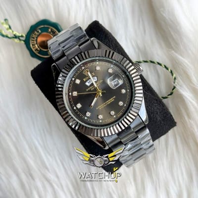 Rolex AA Grade || Full Black || Diamond cut Dial