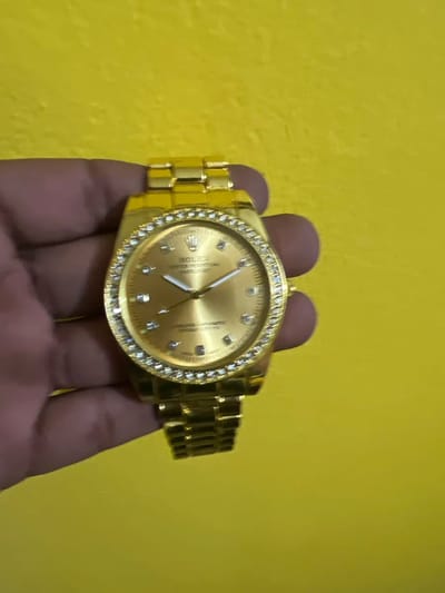 Rolex Men Stainless Steel Watch,For Men, premium quality-Gold রোলেক্স হাত গড়ি - Image 3