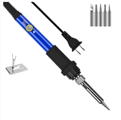 Soldering Iron Kit Soldering Soldering Iron Kit Adjustable Temperature Solder Iron 60W With 5 Iron Tips US Plug