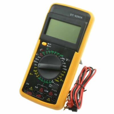 DT9205A 9205A Digital Multimeter DT9205A Voltage Ampere Ohm Meter Test Probe Extra Large Screen LCD Display Full Range Protection With Transistor Tester