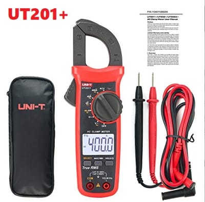 UNI-T UT201+ UT-201+DMM AC DC Digital Clamp Meter Auto Range Ture RMS Handheld Clamp Digital Multimeter Tester Volt Ohm Meter