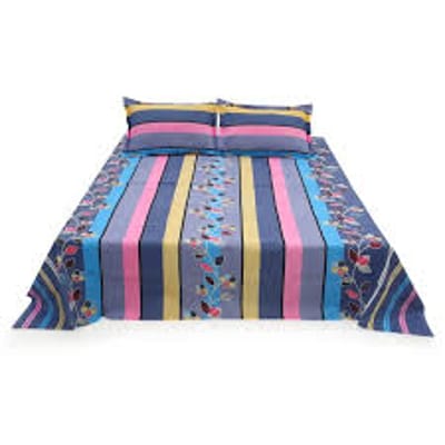 Double King-Size Bedspread in Various Printed Colors (7'x8') Suti Fabric- বিছানা চাদর - Image 1