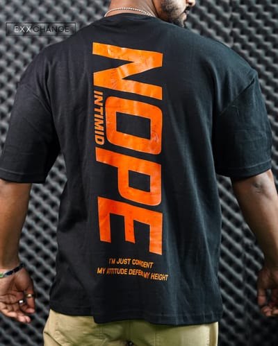 NOPE – I'M JUST CONFIDENT//unisex //Black Oversized t-shirt - Image 2