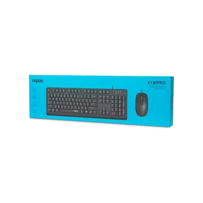 Rapoo X130PRO Wired Optical Mouse & Keyboard Combo - Image 1