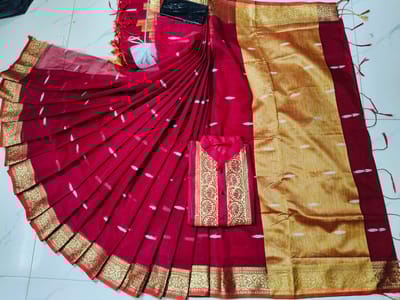 প্রিমিয়াম মাহিশা শাড়ী পাঞ্জাবি কাপল সেট - Image 2