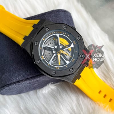 SKMEI 2359  || Yellow Black || Wheel Watch