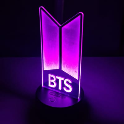 GearUP Acrylic Multicolor Night Lamp (BTS) – WHITE