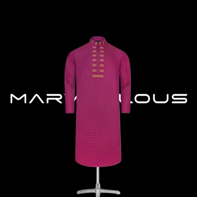 Luxury Cotton Panjabi- Magenta rose