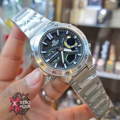 Edifice Master Grade || Japan Movement | Chain Style | New Silver Black