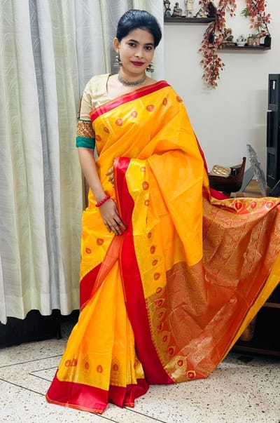 সিল্ক কাতান শাড়ি - Image 1