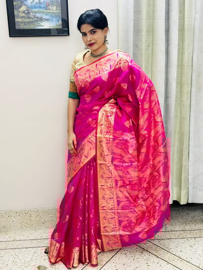 সিল্ক কাতান শাড়ি - Image 4