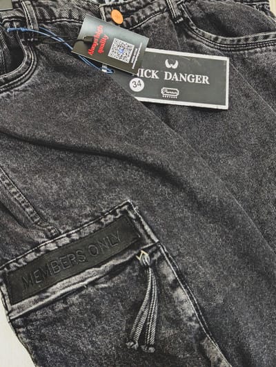 Cargo Denim Jeans// Washed Black - Image 3