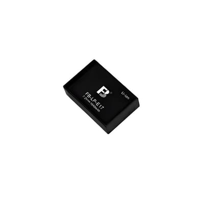 FB TECH FB-LP-E17 Lithium-Ion Rechargeable Battery for Canon 8000D/ 760D/ 77D/ M6/ M5 Cameras – Black