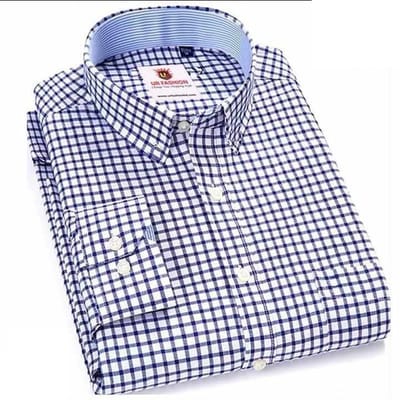 Exclusive Premium Qualityful full sleeve Cotton offichial Formal juri Check Shirt for Man's - Image 3