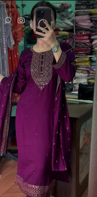 এসি কটন থ্রি পিস - Image 3