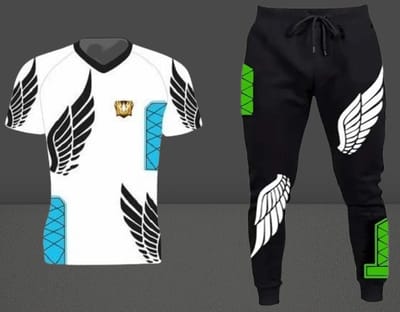 Stylist Printed Half Sleeve T-Shirt & Full pant set - Image 1