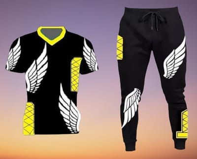 Stylist Printed Half Sleeve T-Shirt & Full pant set - Image 2